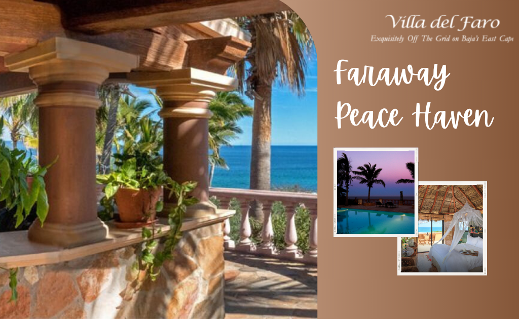 Scenic corridor at Villa Del Faro Resort in Baja California Sur, overlooking the Pacific Ocean